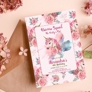 Budget Niedlich Unicorn Rainbow Birthday Party Fly Flyer