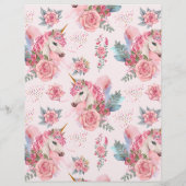 Budget Niedlich Unicorn Rainbow Birthday Party Fly Flyer (Hinten)