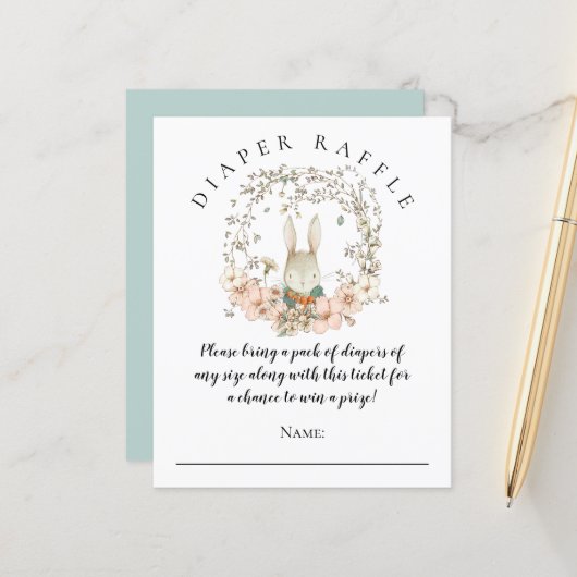 Budget Niedliche Bunny Diaper Raffle Boy Baby Dusc (Vorderseite/Rückseite Beispiel)