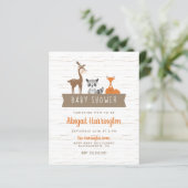 Budget Niedliche Waldtiere Banner Kinderdusche (Stehend Vorderseite)