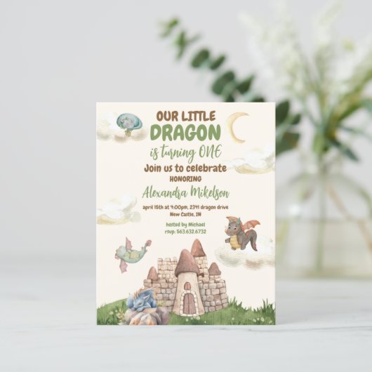 Budget Niedliche Wasserfarbendragon Baby 1. Geburt (Stehend Vorderseite)