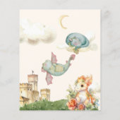 Budget Niedliche Wasserfarbendragon Baby 1. Geburt Flyer (Hinten)