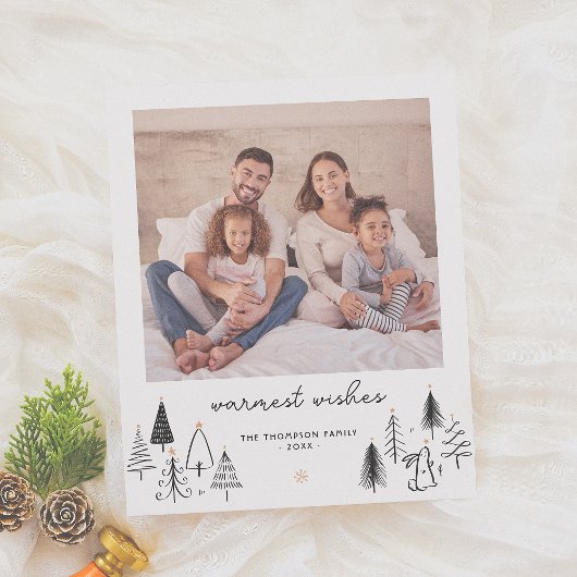 Budget Niedliche Weihnachtsbaumen Gruß Foto Urlaub