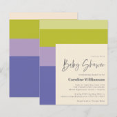 Budget Niedlicher Lila Grünstreifen Moderne Babydu (Vorne/Hinten)