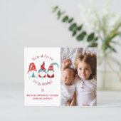 Budget Niedliches Gnome für Urlaub Elf Foto Card S (Stehend Vorderseite)