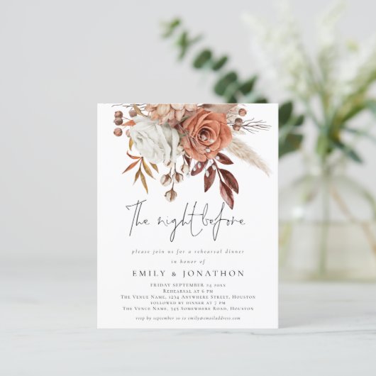 Budget Night Before Florals Probe Dinner (Stehend Vorderseite)