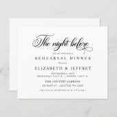 Budget Night Before Rehearsal Dinner Invitation (Vorne/Hinten)