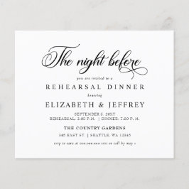 Budget Night Before Rehearsal Dinner Invitation