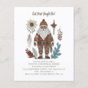 Budget Nordic Santa Weihnachten Party Einladung