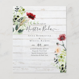 Budget Nuestra BODA Burgundy Wildblumen lädt ein