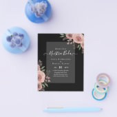 Budget Nuestra BODA Einladungen Burgundy Floral Flyer (Einzeln)