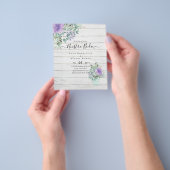 Budget Nuestra Boda Lila Floral Einladungen Flyer (Gruppe)