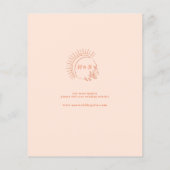 Budget nur Peachy Wedding speichern das Datum Flyer (Hinten)