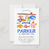 Budget O-Fish-al Reel Fun Fish Fish Birthday Mitteilungskarte (Vorderseite)