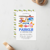 Budget O-Fish-al Reel Fun Fish Fish Birthday Mitteilungskarte (Vorderseite/Rückseite Beispiel)