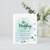 BUDGET Ocean Sea Glass Ombre Aquamarin Blue Weddin (Stehend Vorderseite)