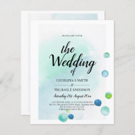 BUDGET Ocean Sea Glass Ombre Aquamarin Blue Weddin