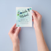 BUDGET Ocean Sea Glass Ombre Aquamarin Blue Weddin Flyer (Gruppe)