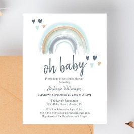 Budget Oh Baby Dusche Blue Boho Rainbow