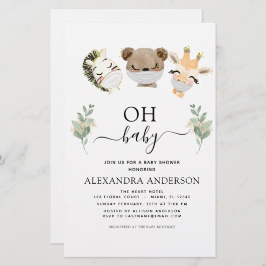 Budget Oh Baby Dusche Woodland Eukalyptus (Vorne/Hinten)