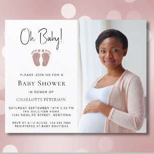 Budget Oh Baby Girls Babydusche Einladung
