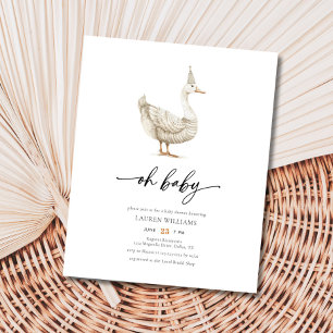 BUDGET Oh Baby Goose Gender Neutral Baby Dusche Flyer