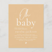 Budget Oh Baby Groovy Yellow Floral Baby Dusche (Vorderseite)