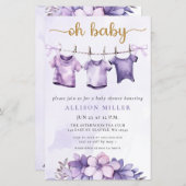 Budget Oh Baby Lila Clothesline Babydusche (Vorne/Hinten)
