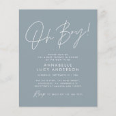 Budget oh Boy Baby Duschskript blau elegant (Vorderseite)