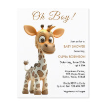 Budget Oh Boy Baby Giraffe Kinderdusche Einladung
