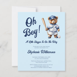 Budget Oh Boy Baseball  Babyparty Süßer Bär