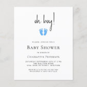 Budget Oh Boy Boy's Baby Shower Einladung (Vorderseite)
