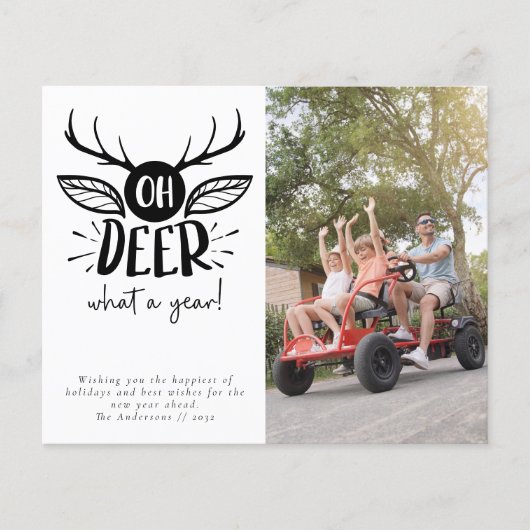 Budget Oh Dee Was für ein Foto Weihnachtskarte (Vorderseite)