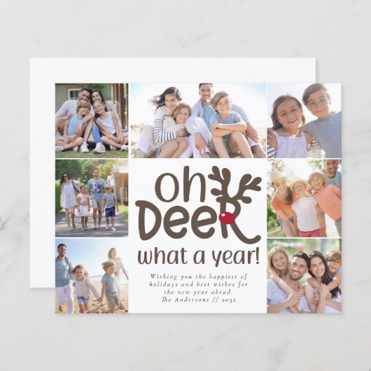 Budget Oh Dee Was für ein Foto Weihnachtskarte (Vorne/Hinten)