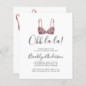 BUDGET Ohh La Lingerie Dusche Einladung (Vorne/Hinten)