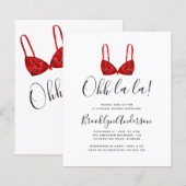 BUDGET Ohh La Lingerie Dusche Einladung (Vorne/Hinten)