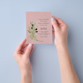 BUDGET OLIVE BLÄTTER Moderne Minimalistische Hochz Flyer (Gruppe)
