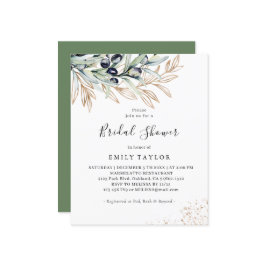 Budget Olive Branch Greenery, Gold Brautparty