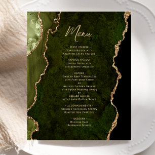 Budget Oliven Grün Gold Achat Hochzeitsmenü