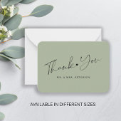 Budget Oliven grüne Hochzeit danke Ihnen Drehbuch Mitteilungskarte