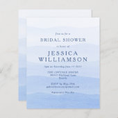 Budget Ombre Dip Dye Blue Brautparty Einladung (Vorne/Hinten)