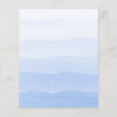 Budget Ombre Dip Dye Blue Brautparty Einladung (Rückseite)