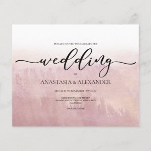 Budget/Ombre/Hochzeitseinladung. Flyer