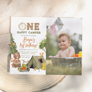 Budget One Happy Camper Foto Junge 1. Geburtstag