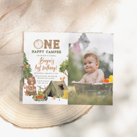 Budget One Happy Camper Foto Junge 1. Geburtstag