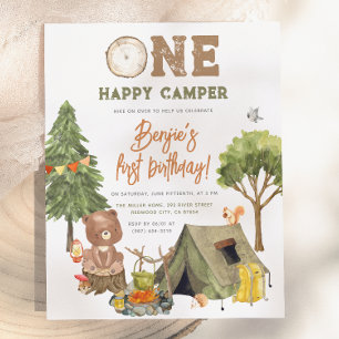 Budget One Happy Camper Wood Bear Boy 1. Geburtsta