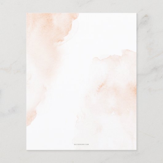 Budget One Sweet Peach First Birthday Einladung (Rückseite)