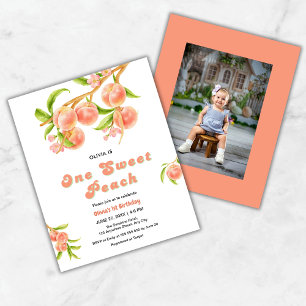 Budget One Sweet Peach Foto 1. Geburtstag Einladun