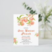 Budget One Sweet Peach Frucht 1. Geburtstag Einlad (Stehend Vorderseite)