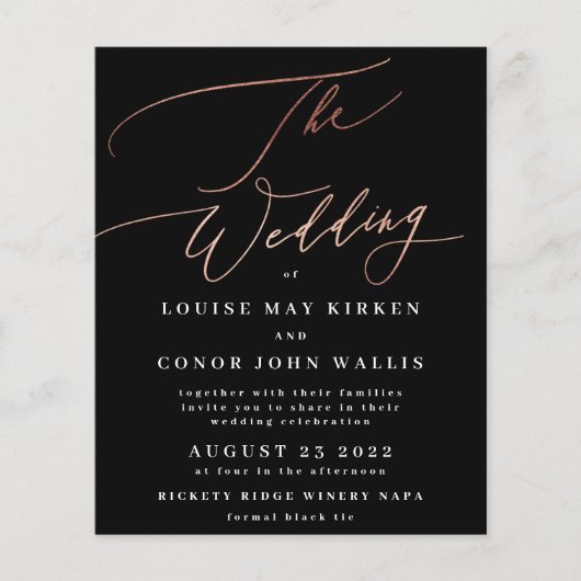 Budget Onyx Die Hochzeitsgoldene Rose Details zurü Flyer (Vorne)